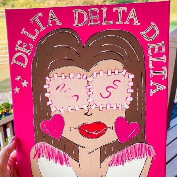 Custom Sorority Hand Painted Canvas